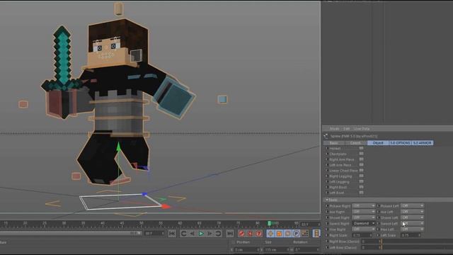 Как сделать 3D АРТ МАЙНКРАФТ В CINEMA 4D R14??? смотреть онлайн