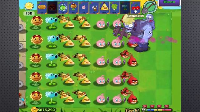 Plants vs Zombies: Angry birds vs Anime gameplay смотреть онлайн