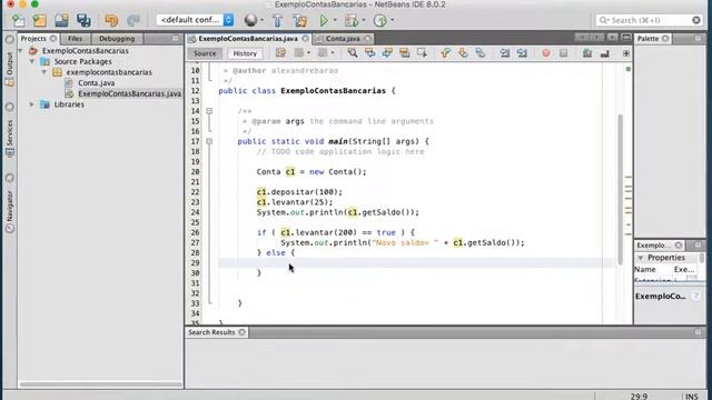 Aprender Java - Fase 04 - Tipos de retorno boolean, double e void (Classe Conta) смотреть онлайн