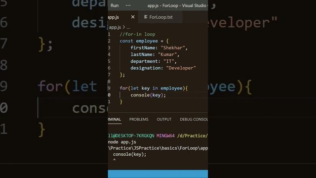 Iterate over an object in JavaScript part-1 #javascript #for-in смотреть онлайн