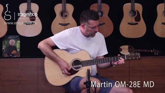 Martin OM-28E Modern Deluxe guitar demo in Stageshop смотреть онлайн