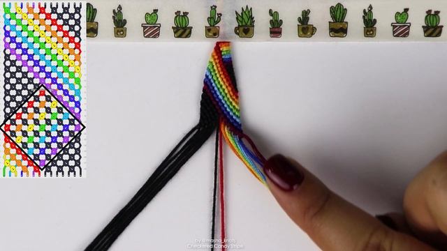 CHECKERED CANDY STRIPE TUTORIAL [CC] || Friendship Bracelets смотреть онлайн