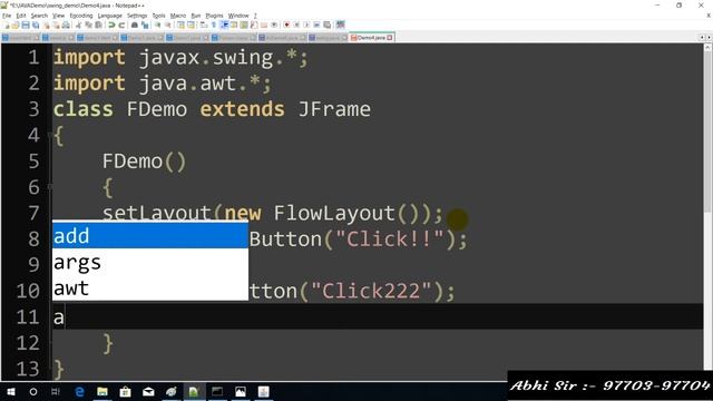 Swing in java in Hindi part 4 смотреть онлайн