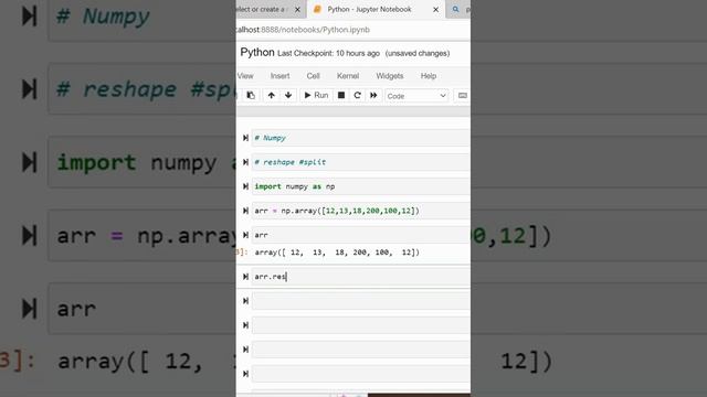 Split and Reshape of Numpy array using Python смотреть онлайн