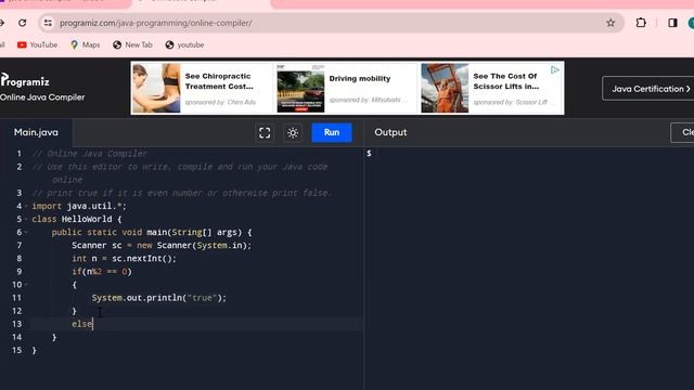Even Number Program in Java смотреть онлайн