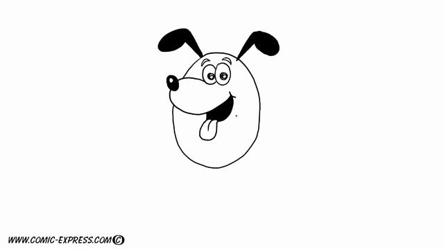 How to draw a Silly Dog using an Oval - Easy Cartoon Drawing Lesson School смотреть онлайн
