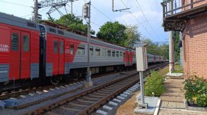 ЭТ2М 036 сообщением Белоостров - Финляндский вокзал, отправляется со ст. Сестрорецк