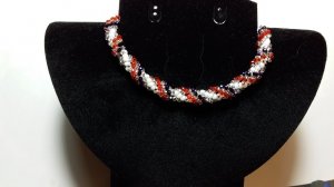 Бисероплетение.  Украшение из бисера. Американский жгут. Третий вариант. Пошаговый МК .