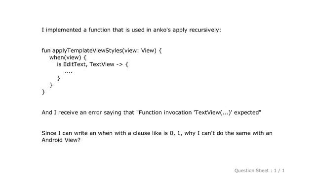 Android : Kotlin when with multiple values not working when value is an android view смотреть онлайн