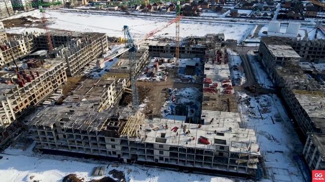 ЖК Императорские Мытищи — съёмка с воздуха (март 2021) смотреть онлайн