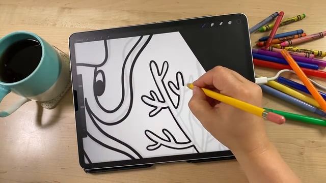 How to Make a Coloring Page in Procreate! смотреть онлайн
