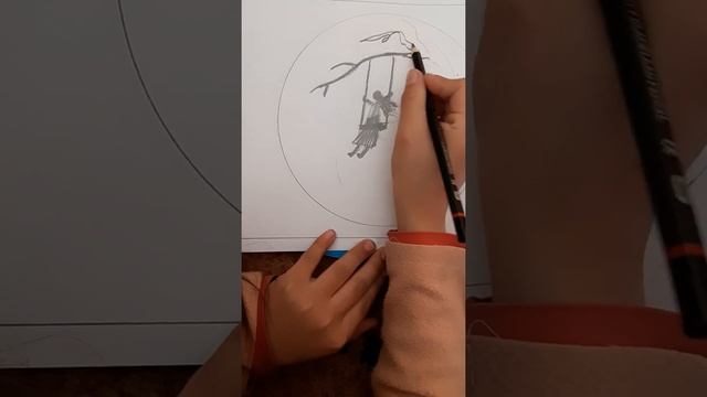 чёрно белый, романтический рисунок смотреть онлайн