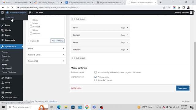 D-4 P-3 | How to create menus in wordpress | Ecommerce Professional | HPP | DoICT смотреть онлайн
