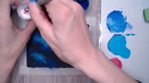 Как нарисовать космос гуашью и губкой