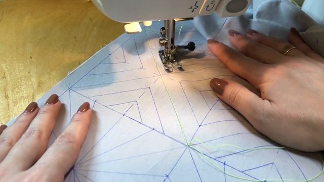 Квилтинг, Стежка на бытовой швейной машинке по мотивам Пэчворка смотреть онлайн