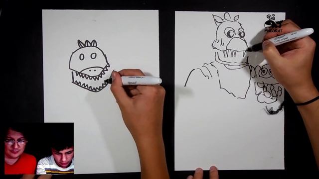 СТРАШНЫЕ РИСУНКИ Аниматроники ФНАФ / как нарисовать 5 ночей с фредди смотреть онлайн