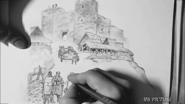 Крестоносцы строят замок. Как нарисовать замок. The crusaders build a castle. Draw a castle 2021. смотреть онлайн