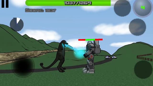 giant mutant lizard vs mech and a mini nuke смотреть онлайн