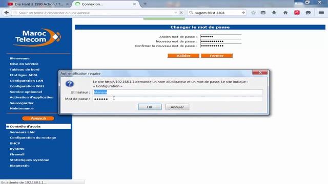 كيف تقوم بتغيير كلمة سر الخاصة براوتر-sagem 3304