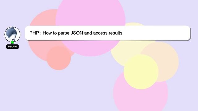 PHP : How to parse JSON and access results смотреть онлайн