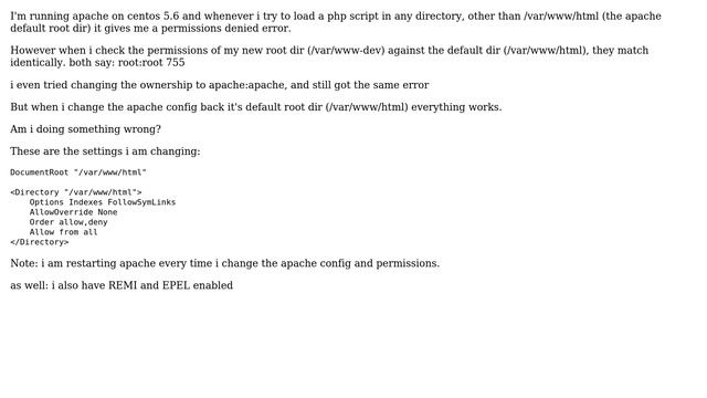 DevOps & SysAdmins: apache on centos 5.6 gives me permissions denied error смотреть онлайн