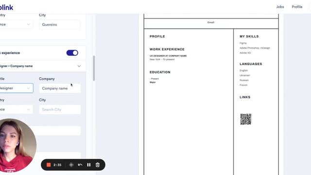 Creating a UX/UI Designer Resume on TwoLink смотреть онлайн