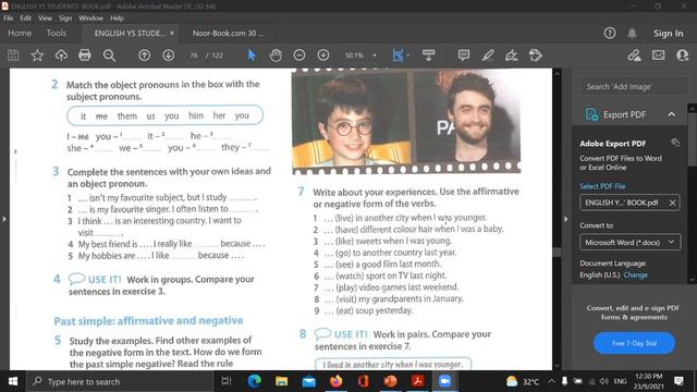 OBJECT PRONOUNS & PAST SIMPLE смотреть онлайн