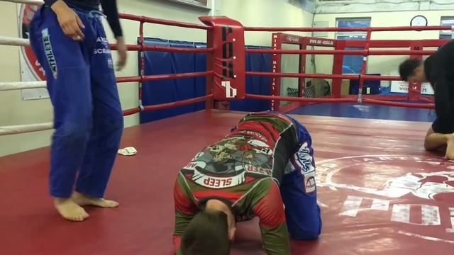 Отработка новых техник на тренировке по грэпплингу в клубе РОДЪ смотреть онлайн