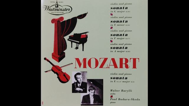 Mozart / Sonata For Violin And Piano In G Major, K. 301- 2 Allegro