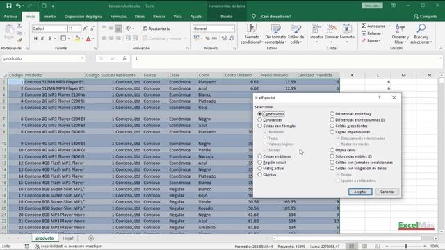 curso basico de excel , completo, capitulo:12, excel grupo herramientas, Bucar y seleccionar, blanc смотреть онлайн