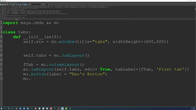 08 Maya Python Creating Tabs смотреть онлайн