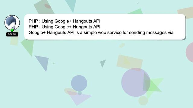 PHP : Using Google+ Hangouts API смотреть онлайн