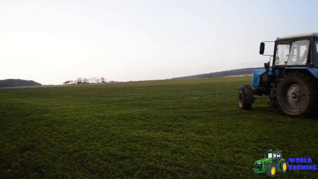 Разбрасывание удобрения (внесение селитры) | Spreading fertilizer. смотреть онлайн