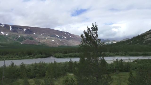 Полярный Урал из окна поезда Лабытнанги - Москва смотреть онлайн