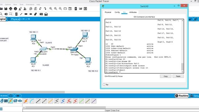 Virtual LAN (VLAN) design using switch in Cisco Packet Tracer смотреть онлайн