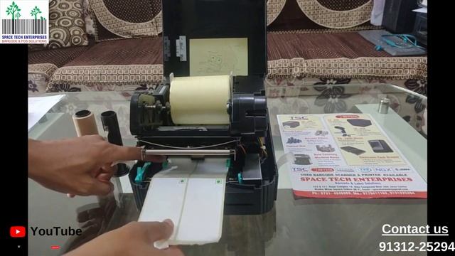 TTP244 Pro/TTP244 Plus Barcode Printer/How To insert Label and Ribbon TSC TTP 244Pro/TVS LP44BULabe смотреть онлайн