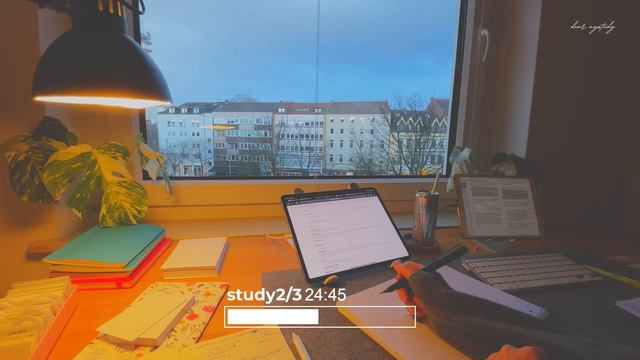 3 Hours Study With Me | 50-10 Pomodoro ⏳⏰| ☔️calm Rain Ambient | 🌇 Rainy Evening Sunset In My Room
