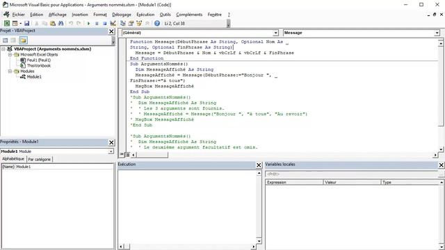 Formation EXCEL 2016 VBA: Perfectionnement | Les arguments nommés смотреть онлайн