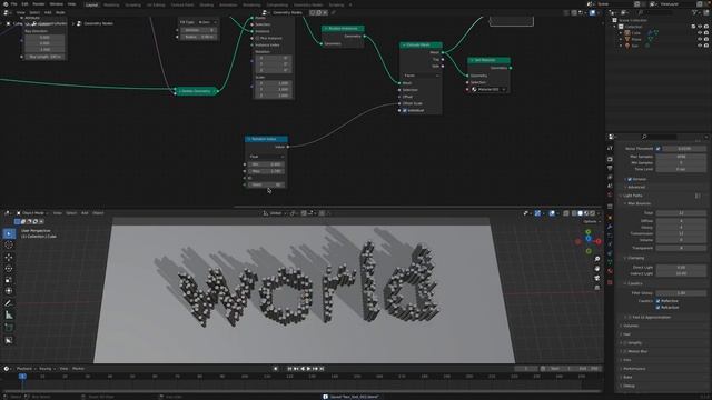 LIVENODING Simple Hexagonal Grid 3D Typeface Using Geometry Nodes смотреть онлайн