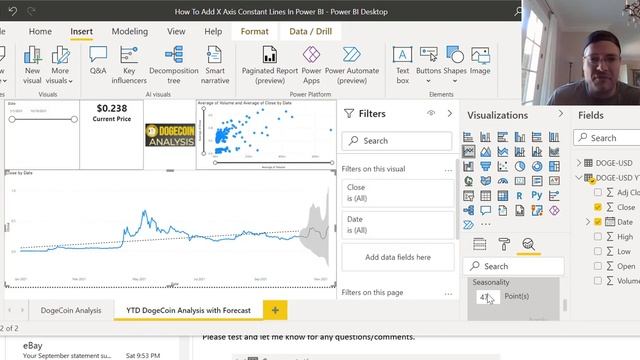 Power BI - How To Quickly Forecast DogeCoin Data With Exponential Smoothing смотреть онлайн