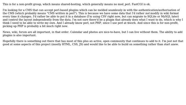 DevOps & SysAdmins: Looking for a perl-based CMS that is easy to extend (2 Solutions!!) смотреть онлайн