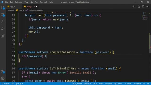 Hashing Password and Storing User to MongoDB- Node Authentication API Part-7 смотреть онлайн