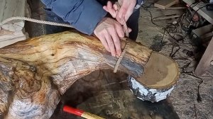 Необычная люстра из дерева  своими руками .Лесная мебель. Светильник в стиле "Loft" - своими руками