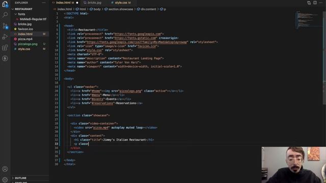 Restaurant Landing Page HTML CSS Tutorial Part 1 смотреть онлайн