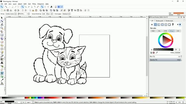 Inkscape - Coloring Page смотреть онлайн