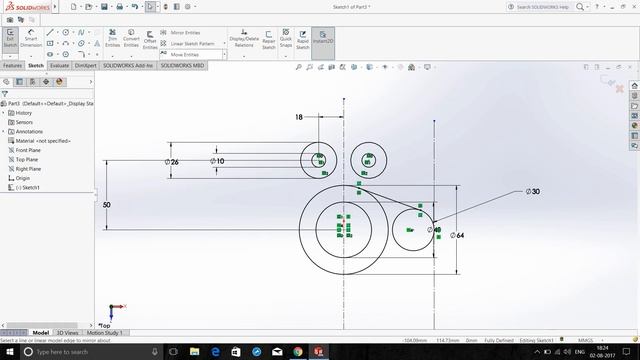 SOLIDWORKS Sketch Exercise 3 смотреть онлайн