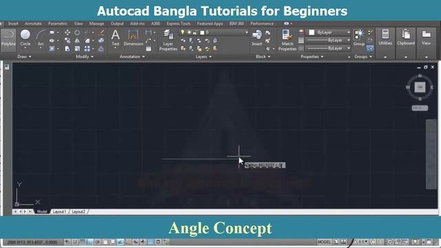 Draw any Angle in autocad - Autocad Bangla Tutorials for Beginners смотреть онлайн