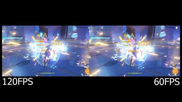 GENSHIN IMPACT PC 120 FPS VS 60 FPS SLOWMO | FPS UNLOCKER