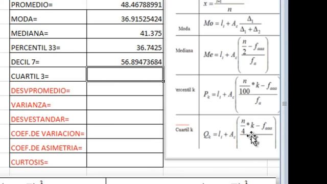 video 7.Medidas de Posición Central, de Dispersión y Forma en Excel. смотреть онлайн