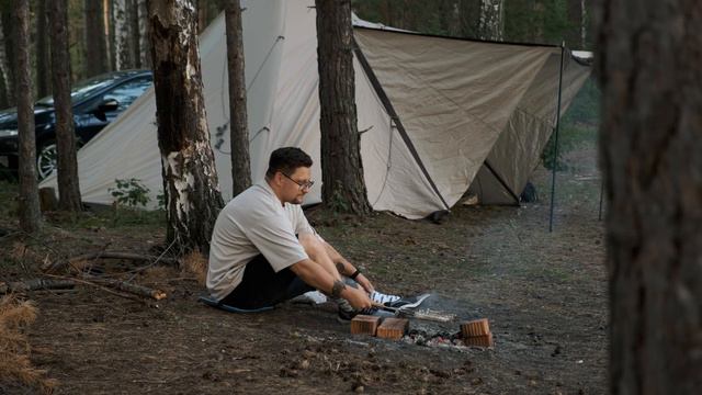 Одиночный кемпинг, Озеро Ипкуль / Solo Camping, Lake Ipkul [Solo|Relaxing|Asmr|Bonfire]